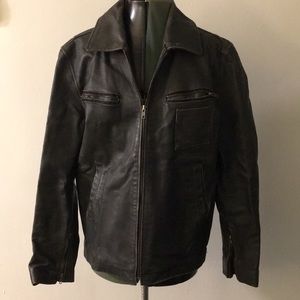 Men’s brown leather jacket